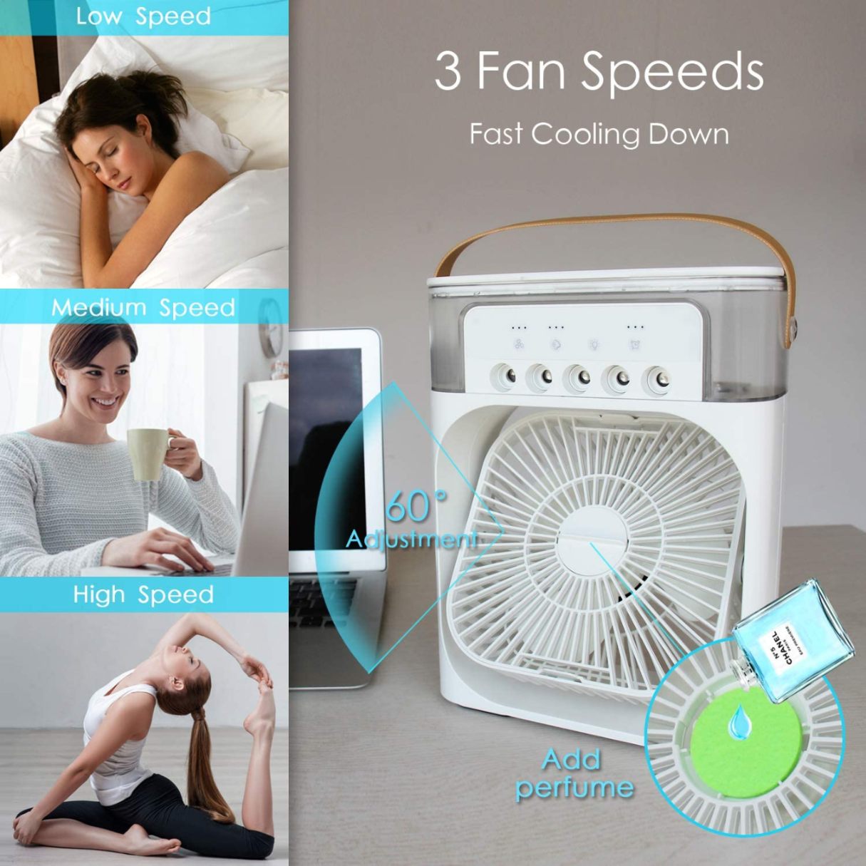 Mini Cooling Fan with spray